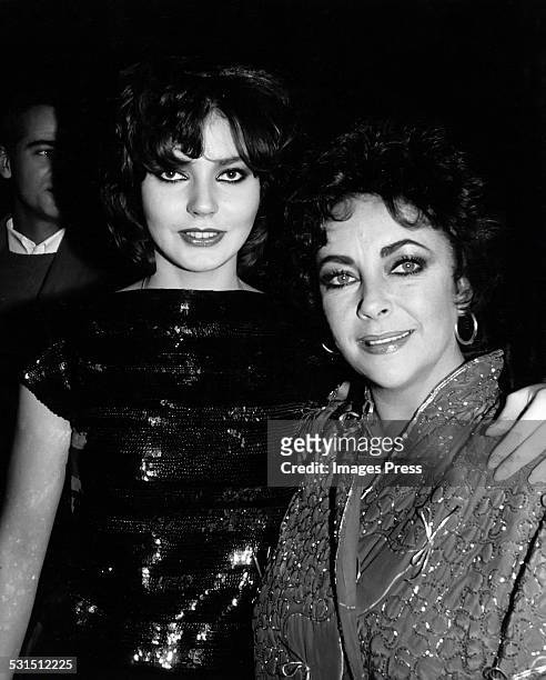 Elizabeth Taylor and Maria Burton at the Roxy Roller Disco circa 1980 in New York City.