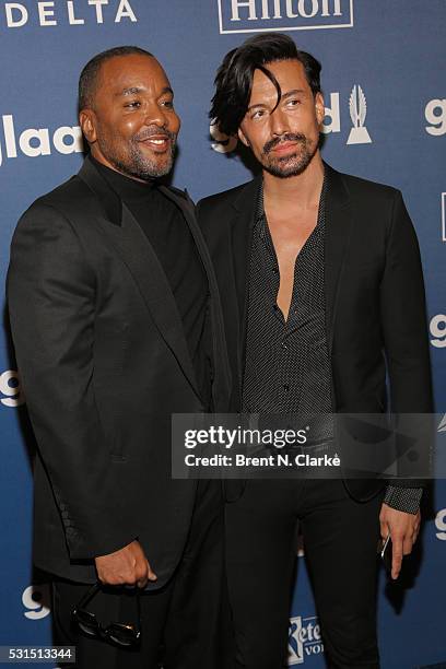 Director Lee Daniels and Jahil Fisher attend the 27th Annual GLAAD Media Awards held at The Waldorf=Astoria on May 14, 2016 in New York City.