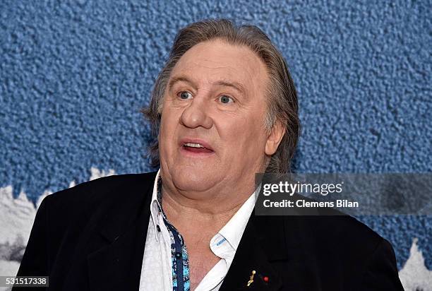 Actor Gerard Depardieu attends "Tour de France" Photocall during The 69th Annual Cannes Film Festival at the Palais des Festivals on May 15, 2016 in...