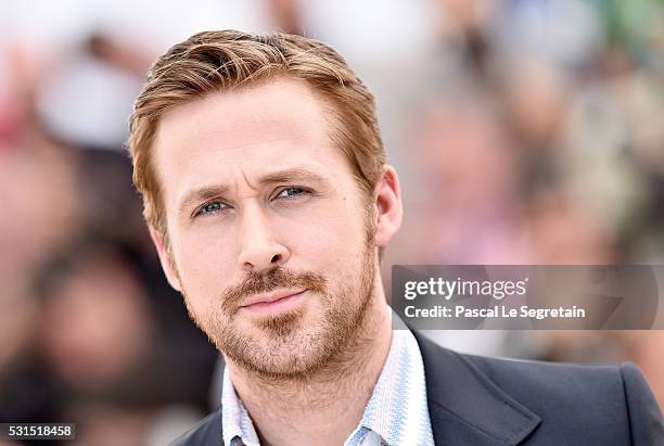 Actor Ryan Gosling attends "The Nice Guys" photocall during the 69th annual Cannes Film Festival at the Palais des Festivals on May 15, 2016 in...