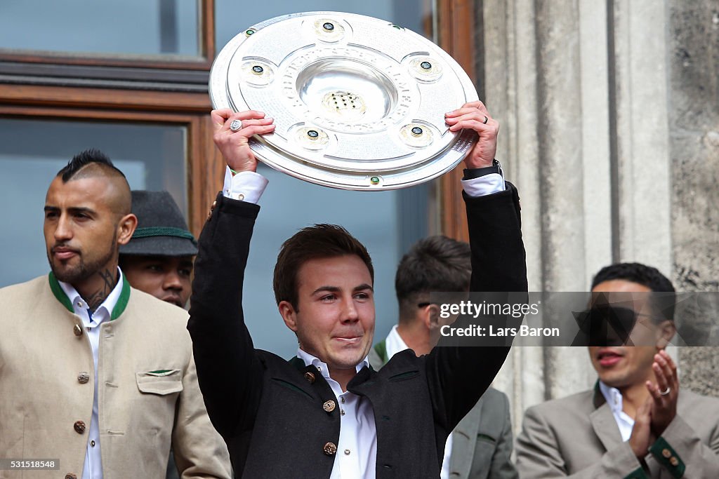 FC Bayern Muenchen Celebrate Winning The Bundesliga