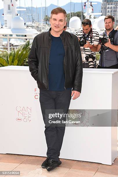 Director Shane Black attends "The Nice Guys" photocall during the 69th annual Cannes Film Festival at the Palais des Festivals on May 15, 2016 in...