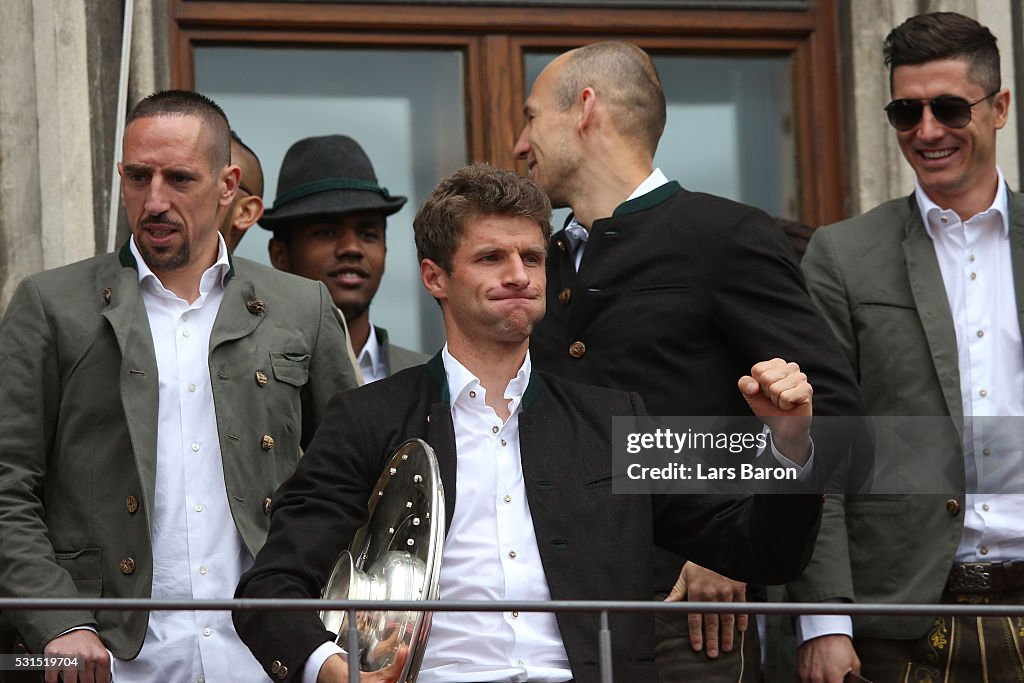 FC Bayern Muenchen Celebrate Winning The Bundesliga