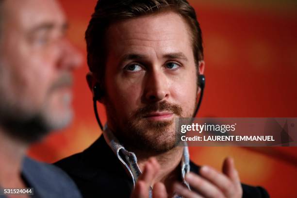 Canadian actor Ryan Gosling attends a press conference for the film "The Nice Guys" at the 69th Cannes Film Festival in Cannes, southern France, on...