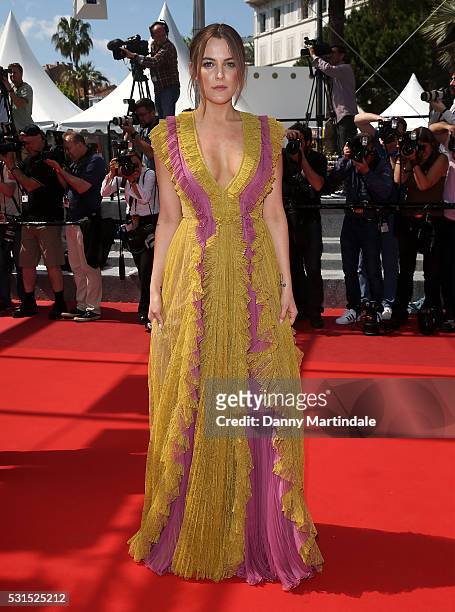 Riley Keough attends a screening of "American Honey" at the annual 69th Cannes Film Festival at Palais des Festivals on May 15, 2016 in Cannes,...
