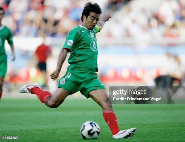 Pavel Pardo of Mexico during the penalty shootout by the Semi Final match between Mexico and Argentina for the FIFA Confederations Cup 2005 at the...