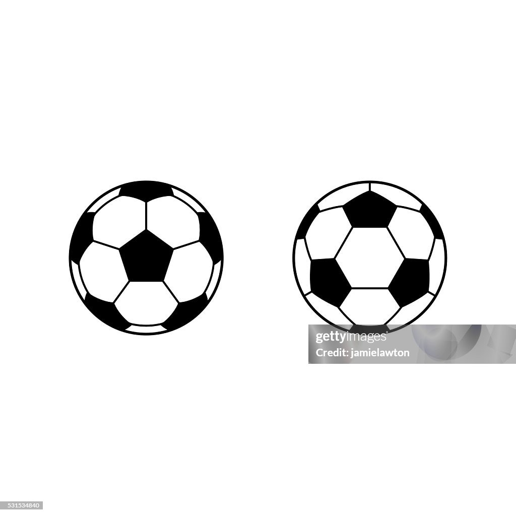 Partidos de fútbol, fútbol de bola Vector de iconos