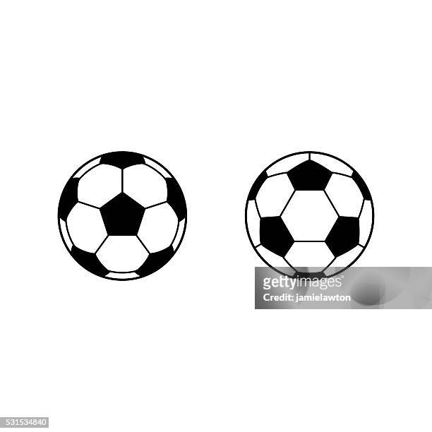 football, soccer ball vector icons - soccer ball stock illustrations