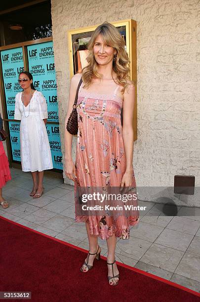 Actress Laura Dern arrives at the Los Angeles Film Festival Premiere of "Happy Endings" at the Mann's National Theatre on June 26, 2005 in Westwood,...