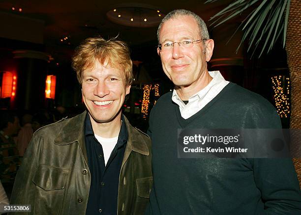 Writer/Director Don Roos and producer Michael Paseornek pose at the afterparty for the premiere of Lions Gate Film's "Happy Endings" at the Los...