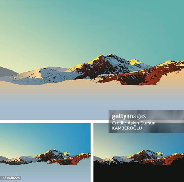mountain illustration - scary heights background stock illustrations