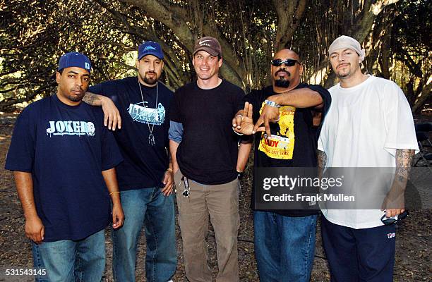 Stephen Rehage , promoter of Voodoo Music Experience, with Cypress Hill