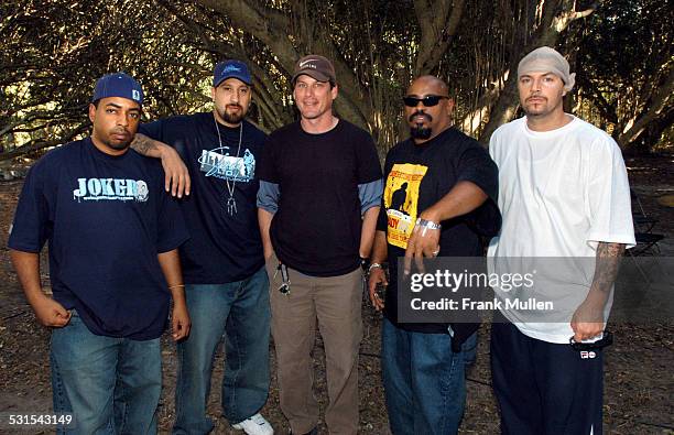 Stephen Rehage , promoter of Voodoo Music Experience, with Cypress Hill