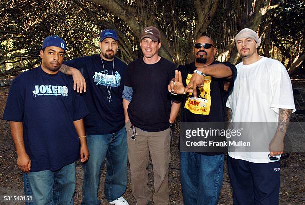 Stephen Rehage , promoter of Voodoo Music Experience, with Cypress Hill