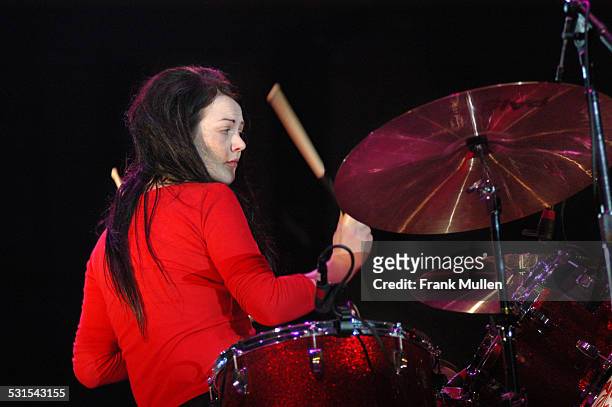 The White Stripes during Voodoo Music Experience 2003 - Day Three at City Park in New Orleans, Louisiana, United States.