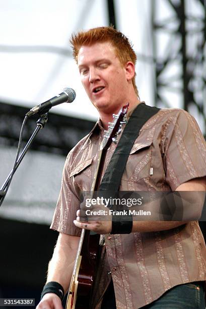 Josh Homme of Queens of the Stone Age during Voodoo Music Experience 2003 - Day Three at City Park in New Orleans, Louisiana, United States.