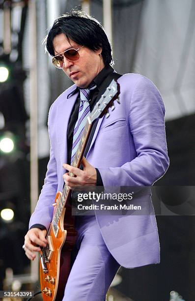 Troy Van Leeuwen of Queens of the Stone Age during Voodoo Music Experience 2003 - Day Three at City Park in New Orleans, Louisiana, United States.