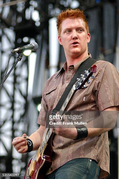 Josh Homme of Queens of the Stone Age during Voodoo Music Experience 2003 - Day Three at City Park in New Orleans, Louisiana, United States.