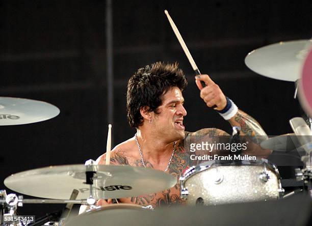 Joey Castillo of Queens of the Stone Age during Voodoo Music Experience 2003 - Day Three at City Park in New Orleans, Louisiana, United States.