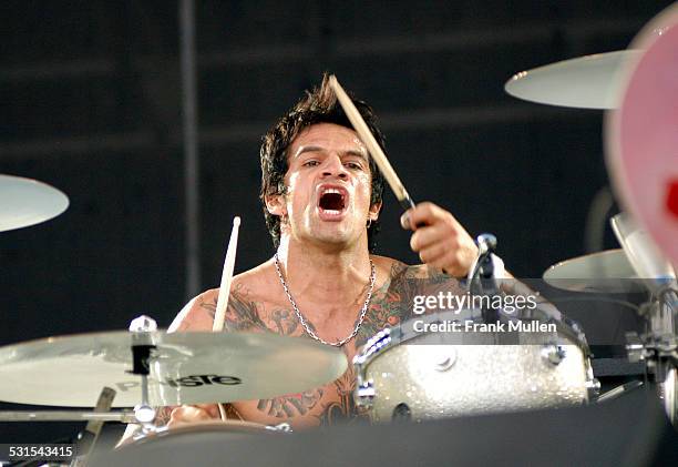 Joey Castillo of Queens of the Stone Age during Voodoo Music Experience 2003 - Day Three at City Park in New Orleans, Louisiana, United States.