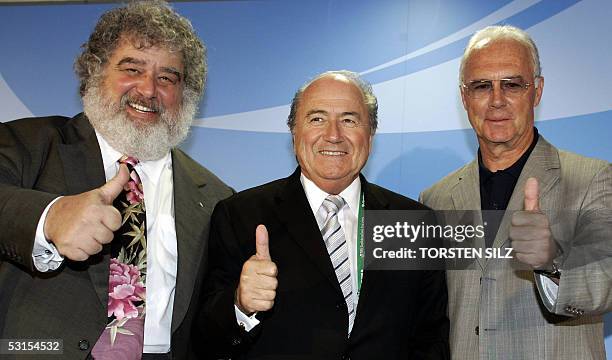 Germany: FIFA President Joseph Blatter , Chairman of the Organising Committee for the FIFA 2006 World Cup Franz Beckenbauer and Chairman of the...