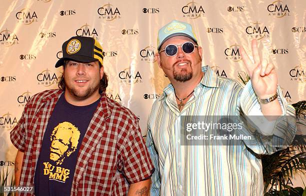 Uncle Kracker and Cledus T. Judd during 38th Annual Country Music Awards - Arrivals at Grand Ole Opry House in Nashville, Tennessee, United States.