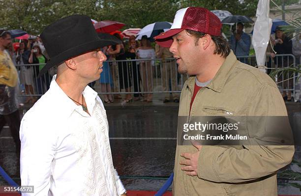 Kenny Chesney and Uncle Kracker during CMT 2004 Flame Worthy Video Music Awards - Arrivals at Gaylord Entertainment Center in Nashville, Tennessee,...
