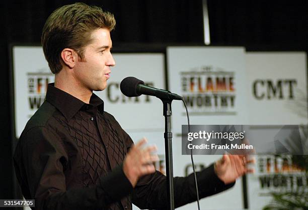 Josh Turner, presenter Video Director of the Year during CMT 2004 Flame Worthy Video Music Awards - Press Room at Gaylord Entertainment Center in...