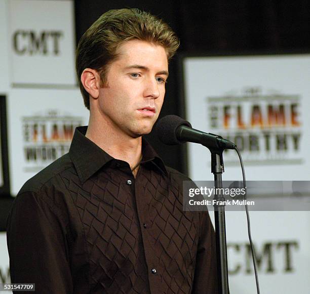 Josh Turner, presenter Video Director of the Year during CMT 2004 Flame Worthy Video Music Awards - Press Room at Gaylord Entertainment Center in...