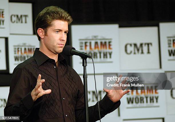 Josh Turner, presenter Video Director of the Year during CMT 2004 Flame Worthy Video Music Awards - Press Room at Gaylord Entertainment Center in...