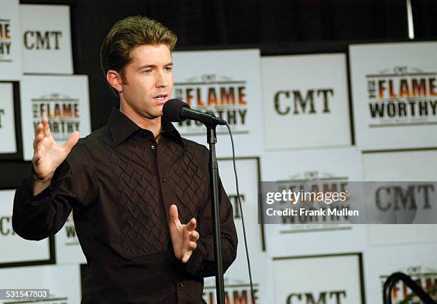 Josh Turner, presenter Video Director of the Year during CMT 2004 Flame Worthy Video Music Awards - Press Room at Gaylord Entertainment Center in...