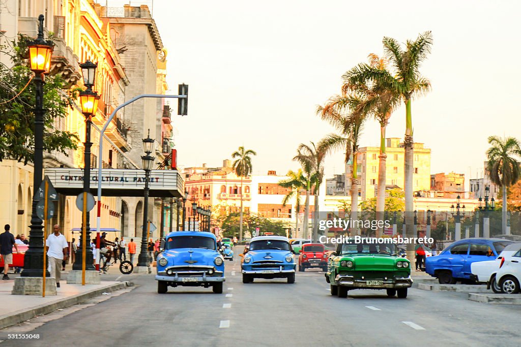 Old cars in Havana street