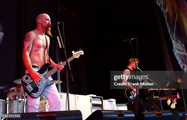 Nick Oliveri and Josh Homme of Queens of the Stone Age