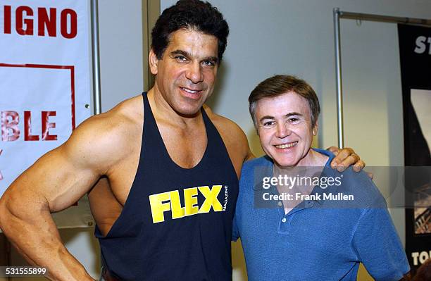 Lou Ferrigno from TV's "The Incredible Hulk" with Walter Koenig, Ensign Chekov from TV's "Star Trek".