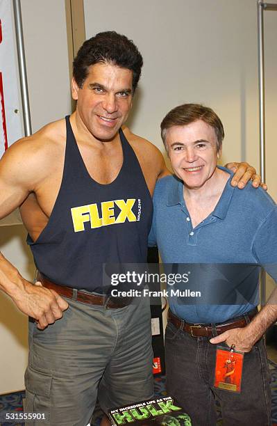 Lou Ferrigno from TV's "The Incredible Hulk" with Walter Koenig, Ensign Chekov from TV's "Star Trek".