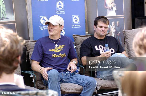 Brad Arnold and Chris Henderson during Grammy Soundcheck with 3 Doors Down - September 10, 2005 at HiFi Buys Amphitheatre in Atlanta, Georgia, United...