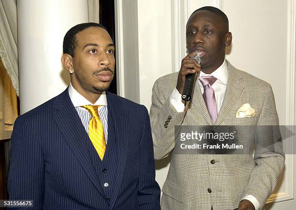 Chris "Ludacris" Bridges and Chaka Zulu during Ludacris In-Store Appearance at Polo Ralph Lauren in Atlanta to Benefit The Ludacris Foundation at...