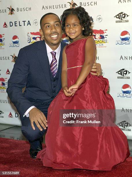 Chris "Ludacris" Bridges and Karma Bridges during Karma: The 4th Annual Ludacris Foundation Dinner & Casino Night - Arrivals at Atlanta Apparel Mart...