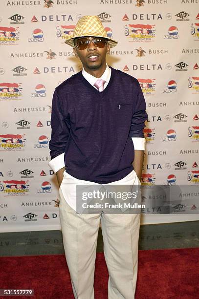 Denard "Blu" Brewster during Karma: The 4th Annual Ludacris Foundation Dinner & Casino Night - Arrivals at Atlanta Apparel Mart in Atlanta, Georgia,...