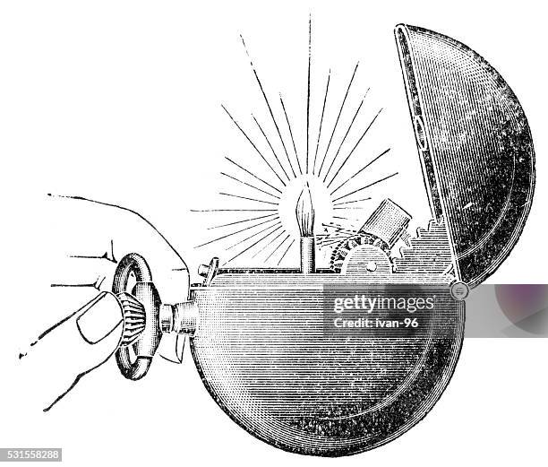 lighter - smoke trail stock illustrations
