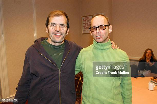 Steve Earle and Wayne Kramer during CMJ Music Marathon 2003, Day 3 - Steve Earle and Wayne Kramer at Hilton Hotel in New York, New York, United...