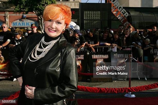 Actress Ann Robinson arrives at the Los Angeles Fan Screening of "War of the Worlds" at the Grauman's Chinese Theatre on June 27, 2005 in Hollywood,...