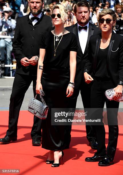 Kristen Stewart and Alicia Cargile attend the "American Honey" premiere during the 69th annual Cannes Film Festival at the Palais des Festivals on...