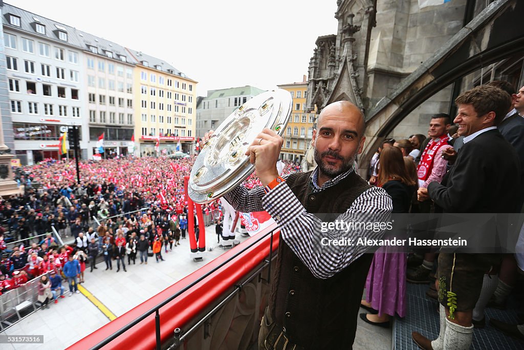 FC Bayern Muenchen Celebrate Winning The Bundesliga