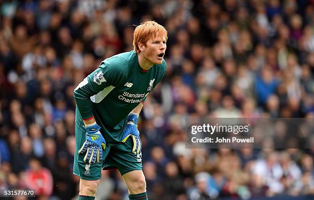 Adam Bogdan of Liverpool during the Barclays Premier match between West Bromwich Albion and Liverpool at The Hawthorns on May 15, 2016 in West...