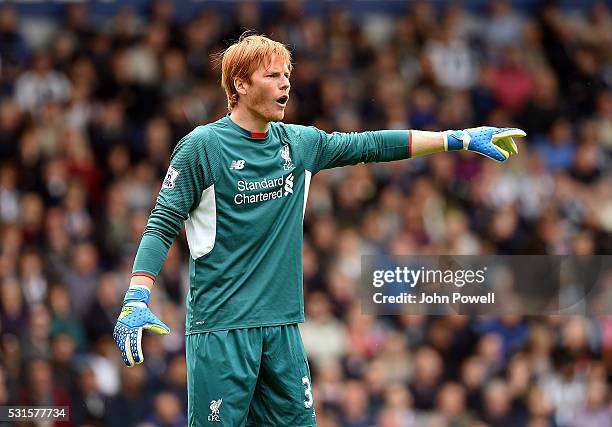Adam Bogdan of Liverpool during the Barclays Premier match between West Bromwich Albion and Liverpool at The Hawthorns on May 15, 2016 in West...