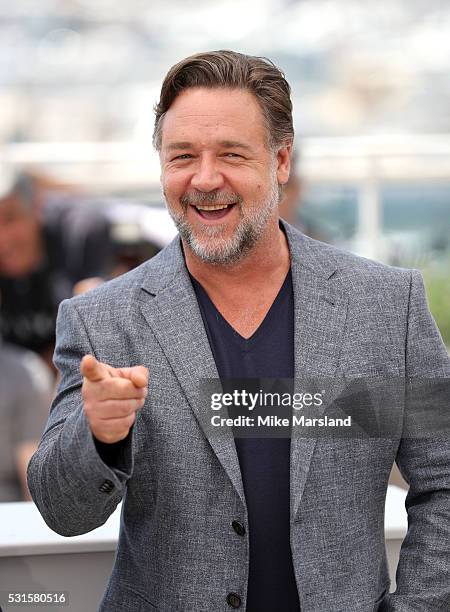 Russell Crowe attends 'The Nice Guys ' - Photocall at the annual 69th Cannes Film Festival at Palais des Festivals on May 15, 2016 in Cannes, France.