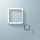 Abstract White Rectangle Thought Bubble