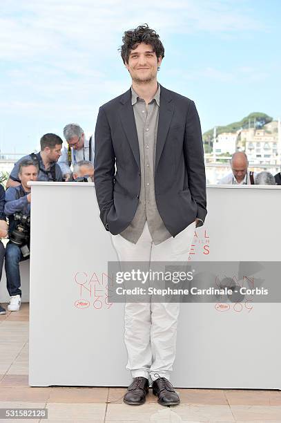 Louis Garrel attends the "From The Land Of The Moon " photocall during the 69th annual Cannes Film Festival at the Palais des Festivals on May 15,...