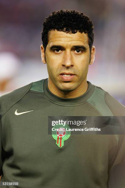 Portrait of Noureddine Naybet of Morocco prior to the World Cup Qualifying match between Morocco and Malawi at the Prince Moulay Abdellah Stadium on...